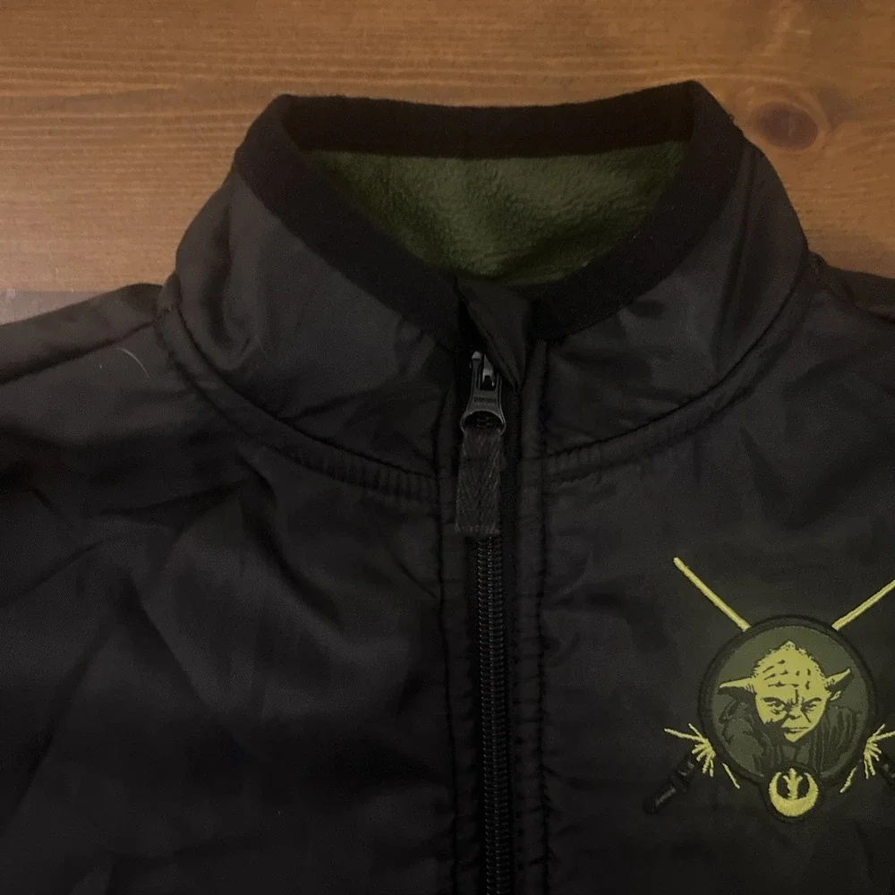 Disney‎ Store Yoda Fleece Jacket Star Wars Green 7/8
